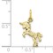 10K Yellow Gold Baby Unicorn Charm Polished Jewelry 22mm x 11mm